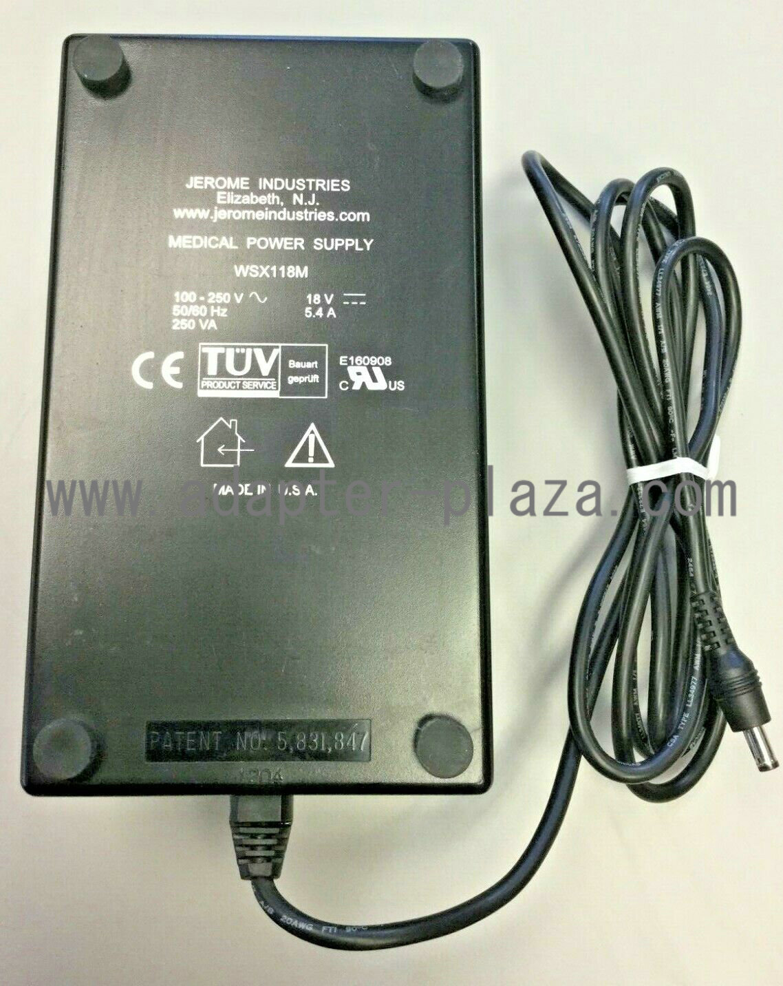New Jerome Industries WSX118M 18VDC 5.4A Medical Power Supply for Laptop